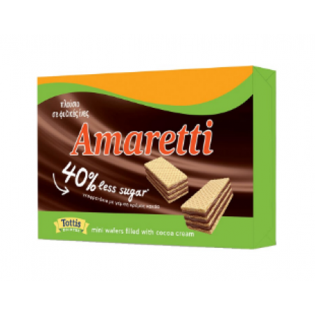 AMARETTI ΓΚΟΦΡΕΤΑ ΚΡΕΜΑ ΚΑΚΑΟ ΜΕ ΛΙΓΟΤΕΡΗ ΖΑΧΑΡΗ 68g