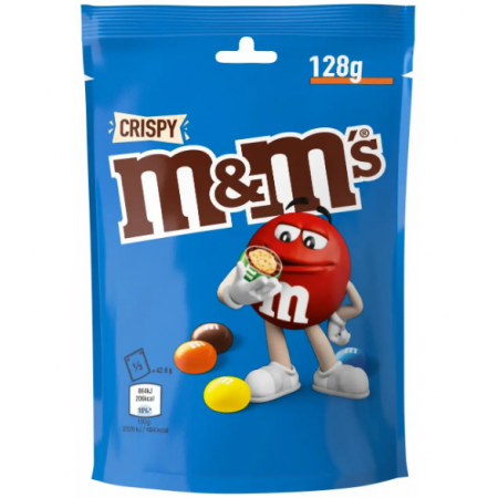 M&MS CRISPY POUCH 128gr