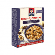 QUAKER ΤΡΑΓΑΝΕΣ ΜΠΟΥΚΙΕΣ COOKIES & CREAM 450gr