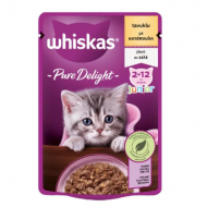WHISKAS PURE DELIGHT JUNIOR ΦΑΚΕΛΑΚΙ ΚΟΤΟΠΟΥΛΟ 85gr