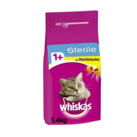 WHISKAS ADULT STERILE ΚΟΤΟΠΟΥΛΟ 1,4kg