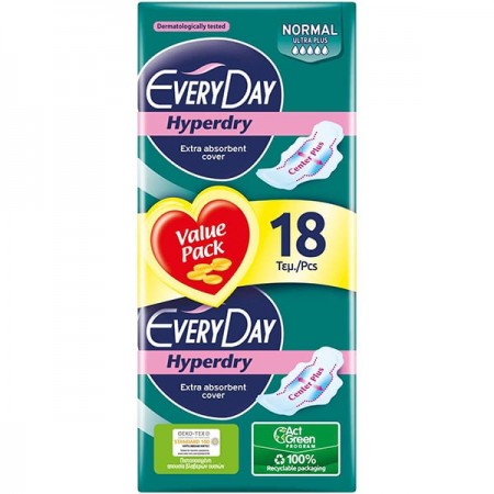 EVERY DAY ΣΕΡΒΙΕΤΕΣ HYPERDRY ULTRA PLUS NORMAL 18TMX