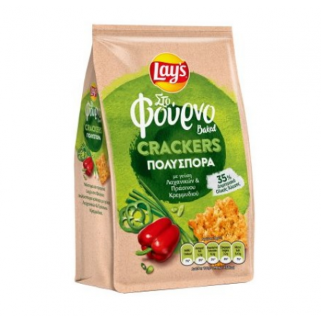 LAYS ΦΟΥΡΝΟΥ ΚΡΑΚΕΡ ΛΑΧΑΝΙΚΑ & ΠΡΑΣΙΝΟ ΚΡΕΜΜΥΔΙ 80ΓΡ