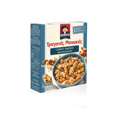 QUAKER ΤΡΑΓΑΝΕΣ ΜΠΟΥΚΙΕΣ ΞΗΡΟΙ ΚΑΡΠΟΙ 450gr -1,40