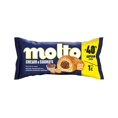 MOLTO ΚΡΟΥΑΣΑΝ CREAM &COOKIES ΠΡΑΛΙΝΑ 98gr