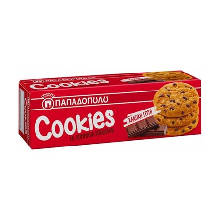 Παπαδοπούλου Cookies Με Κομμάτια Σοκολάτας 180gr