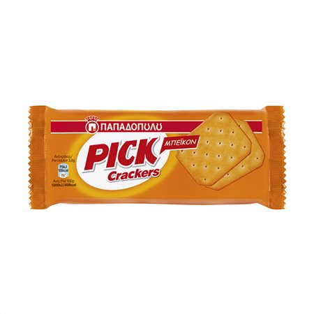 Παπαδοπούλου Pick Crackers Κράκερς Bacon 100gr