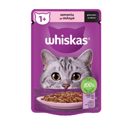 WHISKAS ΦΑΚΕΛΑΚΙ ΣΟΛΩΜΟΣ 85gr