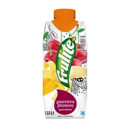 FRULITE Φρουτοποτό Μπανάνα Βύσσινο 330ml