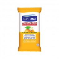 Septona Antibacterial ΑΝΘΗ ΠΟΡΤΟΚΑΛΙΟΥ ΥΓΡΑ ΜΑΝΤΗΛΑΚΙΑ 15ΤΜΧ