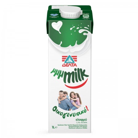 Δέλτα MMMilk Οικογενειακό Γάλα Υψηλής Παστερίωσης 1.5% Λιπαρά 1lt