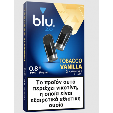 BLU 2.0 PODS TOBACCO VANILLA 0.8%