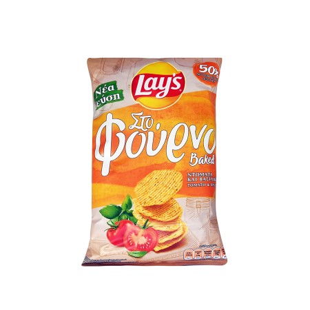 LAYS ΦΟΥΡΝΟΥ ΝΤΟΜΑΤΑ & ΒΑΣΙΛΙΚΟΣ 105gr