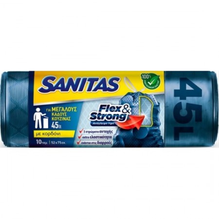Sanitas Σακούλες Απορριμμάτων flex & strong Large 10T