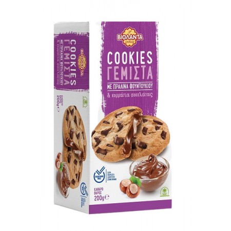 ΒΙΟΛΑΝΤΑ COOKIES ΓΕΜΙΣΤΑ ΠΡΑΛΙΝΑ ΦΟΥΝΤΟΥΚΙΟΥ 200gr