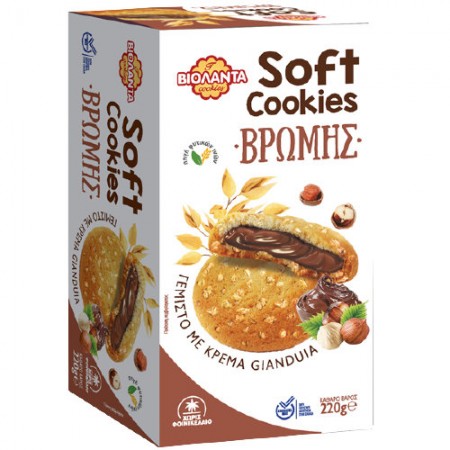 ΒΙΟΛΑΝΤΑ SOFT COOKIES ΓΕΜΙΣΤΑ GIANDUJA 220gr