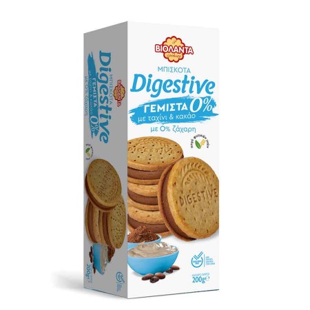 ΒΙΟΛΑΝΤΑ DIGESTIVE ΓΕΜΙΣΤΑ 0% ΤΑΧΙΝΙ & ΚΑΚΑΟ 200gr