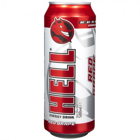 ENERGY DRINK HELL RED GRAPE 500ml