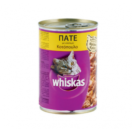 WHISKAS ΚΟΝΣΕΡΒΑ ΚΟΤΟΠΟΥΛΟ ΠΑΤΕ 400gr