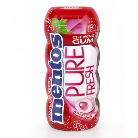 MENTOS PURE PCKT BTTL STRAWBERRY 28gr