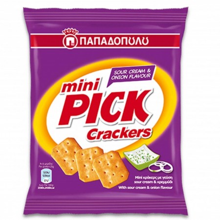 ΠΑΠΑΔΟΠΟΥΛΟΥ MINI PICK ΚΡΑΚΕΡΣ SOUR CREAM& ONION 70gr