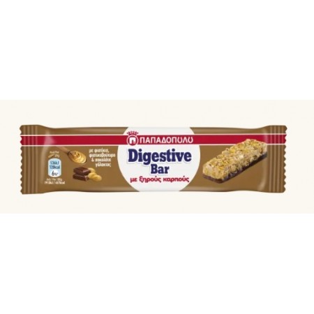 ΠΑΠ DIGESTIVE BAR ΜΕ ΞΗΡΟΥΣ ΚΑΠΟΥΣ 28gr