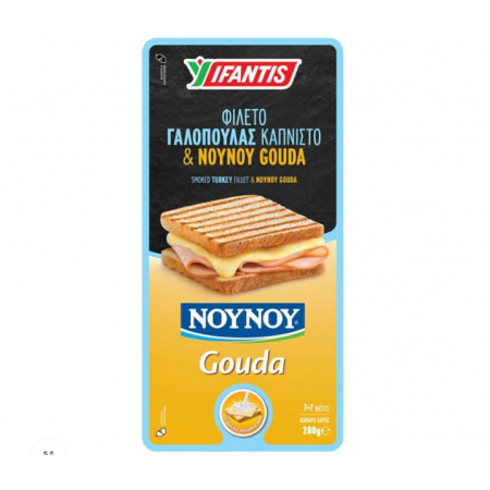 ΥΦΑΝΤΗΣ TOASTED ΓΑΛΟΠΟΥΛΑ ΚΑΠΝΙΣΤΗ+ΤΥΡΙ GOUDA 280gr
